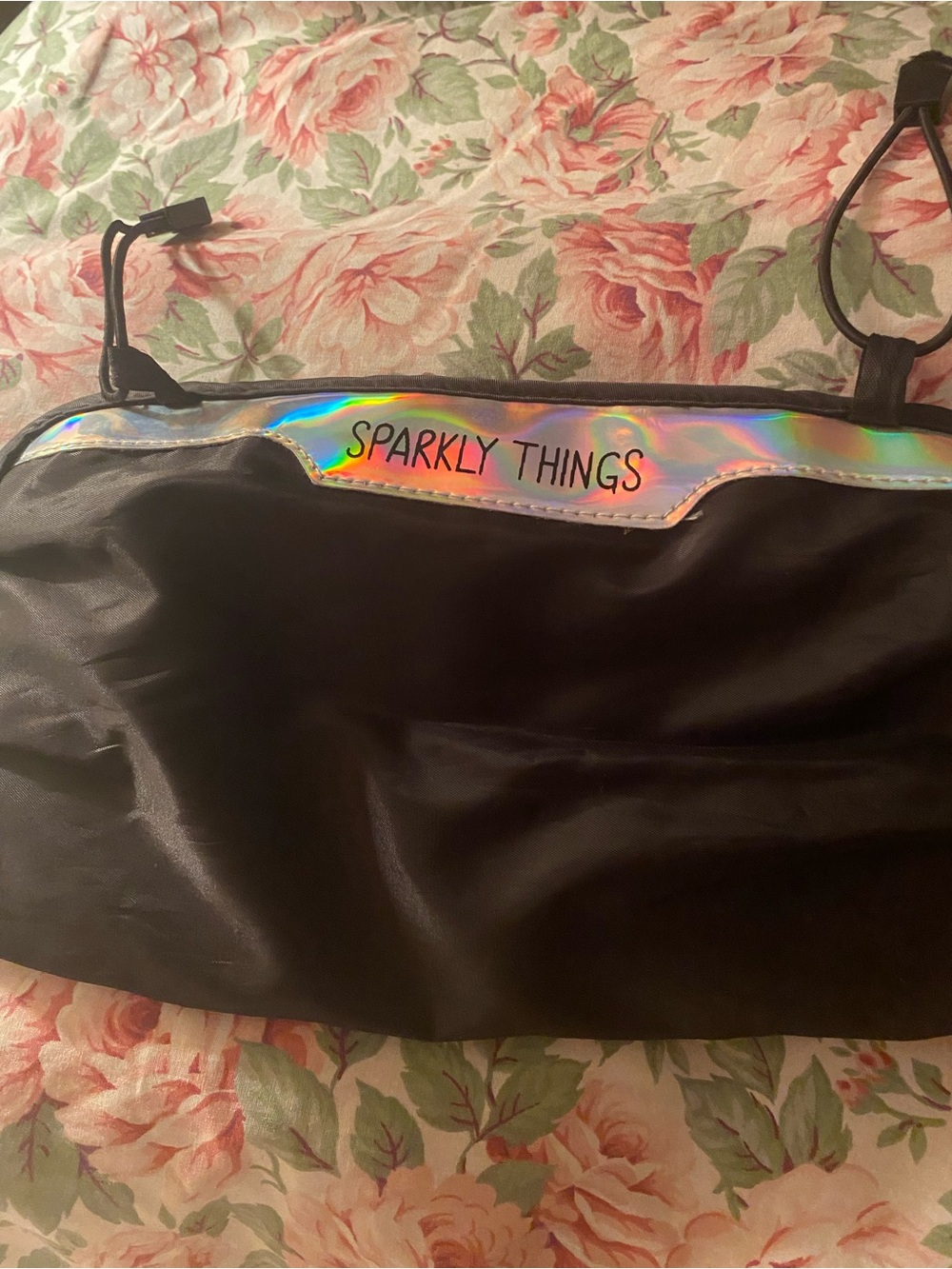 Black Holographic Cosmetic/Jewelry Bag